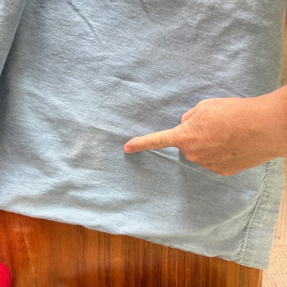 APC light Blue Denim Wide Leg Square Neck Tie Back Jumpsuit sz 42. XL - Picture 16 of 16